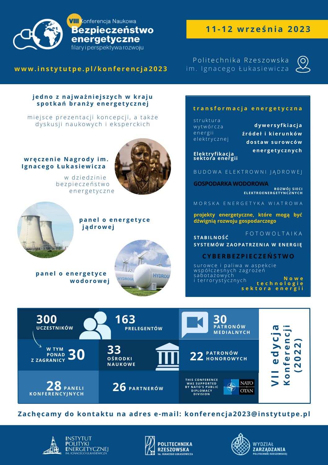 VIII Konferencja Naukowa 2023 “Bezpieczeństwo energetyczne – filary i perspektywa rozwoju”