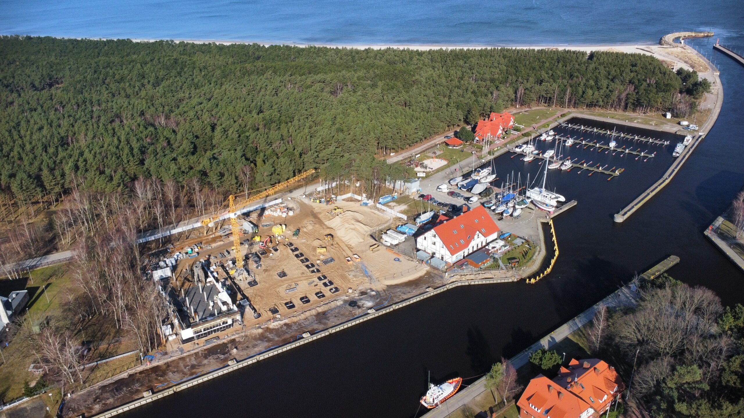 Budowa bazy serwisowej w Łebie, fot. Baltic Power