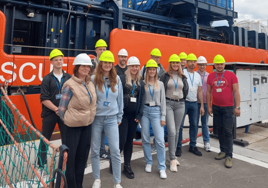 Wizyta studentów w Lotos Petrobaltic, fot. Politechnika Gdańska