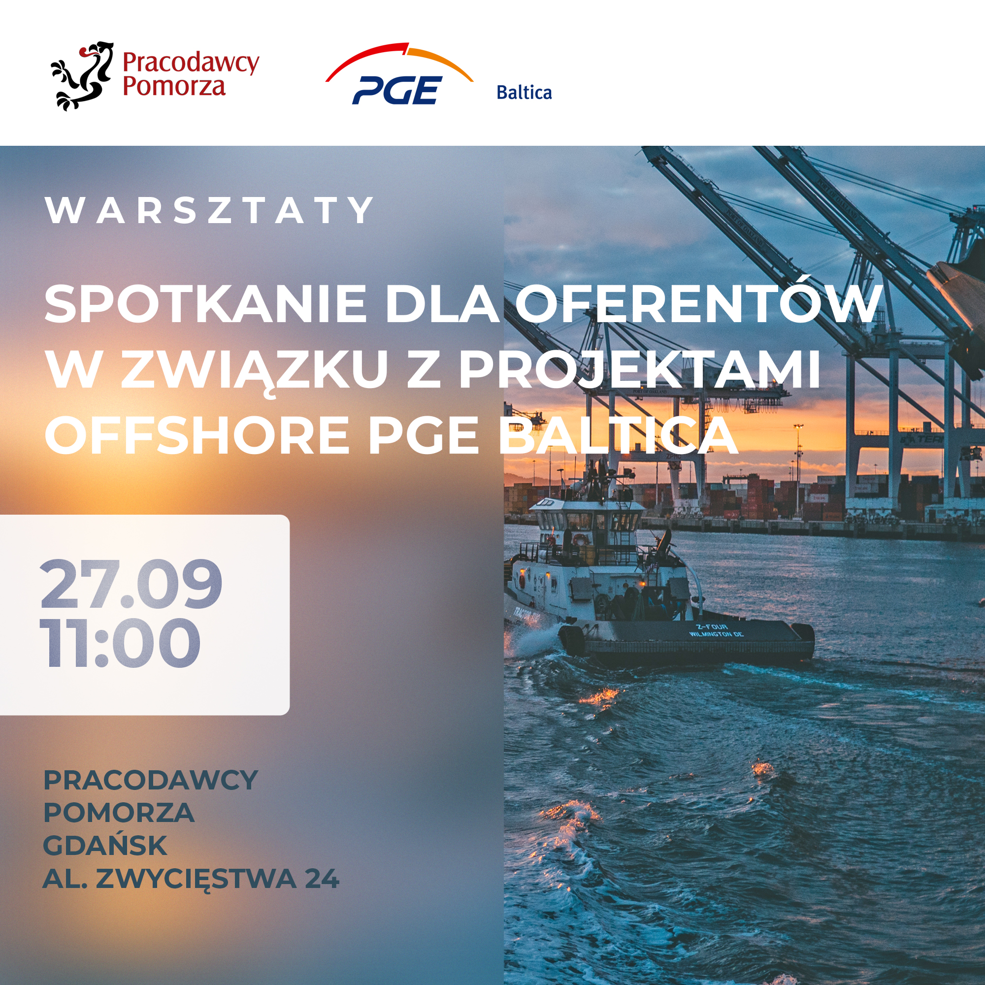 potkanie dla oferentów w związku z projektami Offshore PGE Baltica