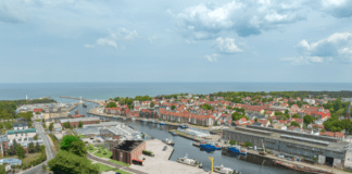 Doraco z Gdańska zbuduje bazę O&M PGE Baltica w Ustce Jedna z wizualizacji przyszłych zabudowań portowych PGE Baltica w Ustce, fot. PGE Baltica