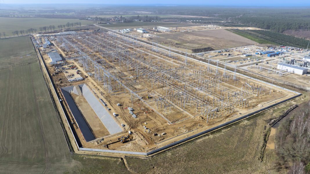 Stacja 400 kV Choczewo w budowie, fot. PSE