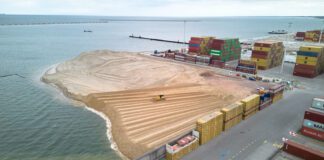 Terminal instalacyjny T5 w Gdańsku będzie zapleczem budowy projektu BC-Wind Zespół Baltica 2 na budowie T5 w Gdańsku, fot. PGE Baltica/Orsted