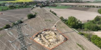 Budowa linii 400 kV między Dunowem a Piłą. Wykonawcy zrealizowali już 137 fundamentów Prace przy budowie fundamentów pod konstrukcje słupowe na linii 400 kV relacji Dunowo – Żydowo Kierzkowo – Piła Krzewina, fot. PSE