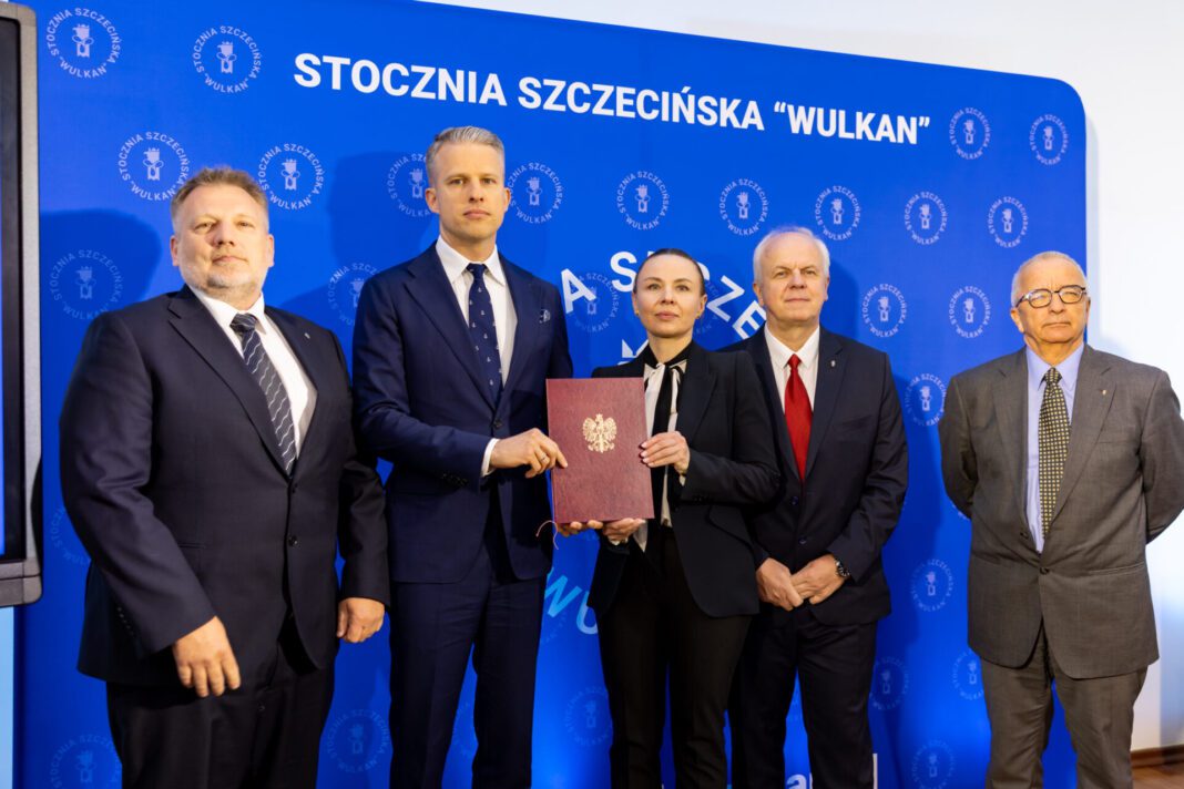 14..05.2025 Szczecin. Stocznia Wulkan podpisanie umowy inwestycyjnej. Fot. Robert Stachnik