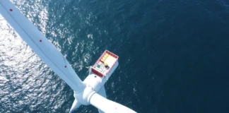 Ørsted realizuje największy program dostaw sprzętu za pomocą dronów cargo Drony cargo na MFW w Wielkiej Brytanii, fot. Orsted