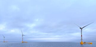 Ocean Winds uruchomił pierwszą pływającą farmę wiatrową w regionie Oksytanii Morska farma wiatrowa EFGL, fot. Ocean Winds
